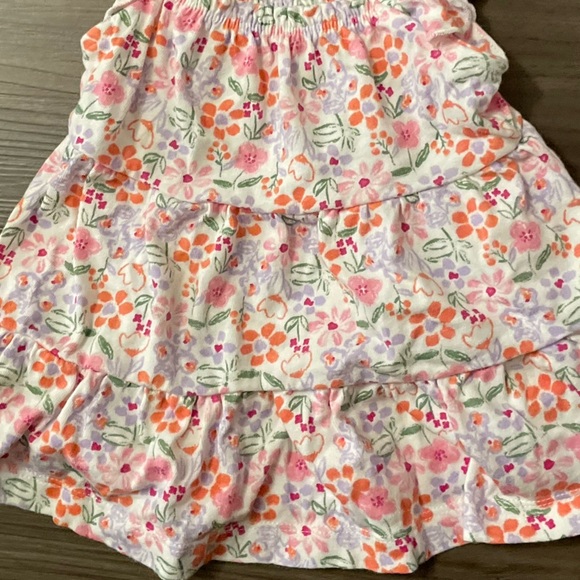 Carter's Baby Girl Floral Print Ruffle Dress with White bloomers size 3M - Picture 4 of 5